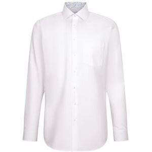 Seidensticker Silkesdekal herr business skjorta – normal passform – strykfri – Kent krage – långärmad – 100% bomull, Vit, 44 SE Seidensticker Silkesdekal herr business skjorta – normal passform – strykfri – Kent krage – långärmad – 100% bomull, Vit, 44 SE