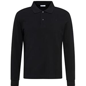 Seidensticker Långärmad pikétröja för män, svart, 3XL, svart, 3XL Seidensticker Långärmad pikétröja för män, svart, 3XL, svart, 3XL