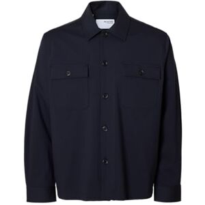 SELECTED HOMME Slhreg Lorent Bistretch Overshirt Noos, Mörk safir, XL SELECTED HOMME Slhreg Lorent Bistretch Overshirt Noos, Mörk safir, XL