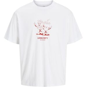 JACK & JONES Jorunexpect Tee Ss Crew Neck Tg, Ljus vit, L JACK & JONES Jorunexpect Tee Ss Crew Neck Tg, Ljus vit, L