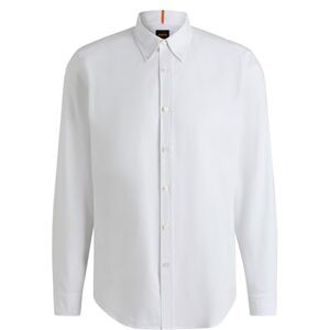 Boss Rickert M Regular Oxford-bomullsskjorta för män, Vit100, XL Boss Rickert M Regular Oxford-bomullsskjorta för män, Vit100, XL