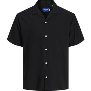 JACK & JONES Jorluke Billyburg Resort Shirt Ss, svart, S JACK & JONES Jorluke Billyburg Resort Shirt Ss, svart, S