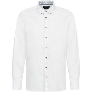 bugatti Skjorta för män, button-down, långärmad, modern passform, 10 vit, L bugatti Skjorta för män, button-down, långärmad, modern passform, 10 vit, L