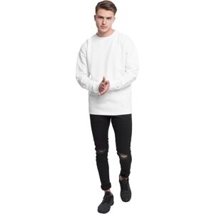 Urban Classics Sweatshirt för män, sweat crewneck, tröja med breda ribbade manschetter för män i många färger, storlekar XS – 5XL, Vit, 4XL plus size Urban Classics Sweatshirt för män, sweat crewneck, tröja med breda ribbade manschetter för män i många färger, storlekar XS – 5XL, Vit, 4XL plus size