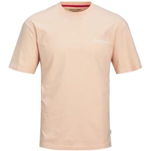 JACK & JONES Jjbeau Tee Ss främre tryck crew neck, Persika parfait, XS JACK & JONES Jjbeau Tee Ss främre tryck crew neck, Persika parfait, XS
