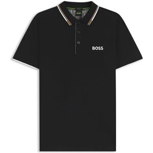 Boss Herr Paddy Pro Contrast-Logo pikétröja i bomullsblandning, Svart2, XS Boss Herr Paddy Pro Contrast-Logo pikétröja i bomullsblandning, Svart2, XS