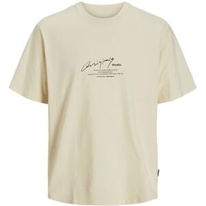 JACK & JONES Jormanchester Script Tee Ss Crew Neck, Antik vit, M JACK & JONES Jormanchester Script Tee Ss Crew Neck, Antik vit, M