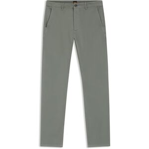 Boss Chino slim fit chinos för män i stretch-bomullssatin, Öppen grå, 36W x 32L Boss Chino slim fit chinos för män i stretch-bomullssatin, Öppen grå, 36W x 32L