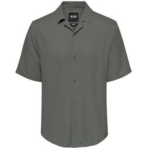 Only & Sons ONSDASH Life REG VISC Res SS Shirt NOOS, Castor Gray, L Only & Sons ONSDASH Life REG VISC Res SS Shirt NOOS, Castor Gray, L