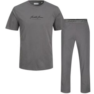 JACK & JONES Jacclyde Ss Tee and Pants Giftbox, Kolgrå, S JACK & JONES Jacclyde Ss Tee and Pants Giftbox, Kolgrå, S