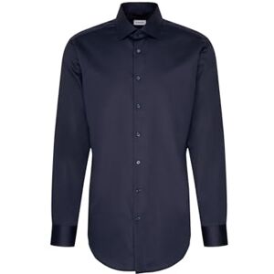 Seidensticker Silkesdekal herr business skjorta – normal passform – lätt att stryka – Kent krage – långärmad – 100% bomull, blå, 38 SE Seidensticker Silkesdekal herr business skjorta – normal passform – lätt att stryka – Kent krage – långärmad – 100% bomull, blå, 38 SE