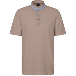 bugatti Pikétröja för män, ståkrage, basic, kortärmad, modern passform, 50-beige, L bugatti Pikétröja för män, ståkrage, basic, kortärmad, modern passform, 50-beige, L