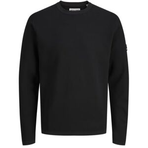 JACK & JONES Jcostance Knit Badge Crew Neck, svart, M JACK & JONES Jcostance Knit Badge Crew Neck, svart, M