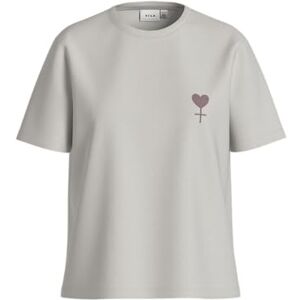 Vila Visybil Empowerment O-Neck T-shirt/Lc, Snövit, L Vila Visybil Empowerment O-Neck T-shirt/Lc, Snövit, L