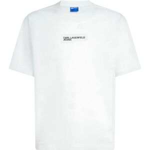 KARL LAGERFELD JEANS Regular Back Frame T-shirt för män, vit, XL KARL LAGERFELD JEANS Regular Back Frame T-shirt för män, vit, XL