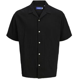 JACK & JONES Joreaster Patras Resort Shirt Ss, svart, M JACK & JONES Joreaster Patras Resort Shirt Ss, svart, M
