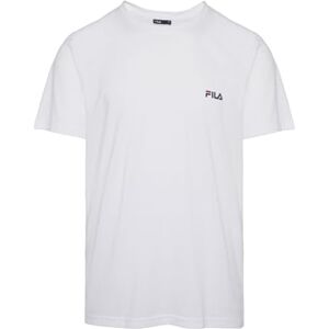 FILA 100% bomull T-shirt för män, normal passform, kortärmad, Vitt och blått, XL FILA 100% bomull T-shirt för män, normal passform, kortärmad, Vitt och blått, XL
