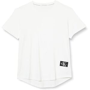Calvin jeans herr kortärmad t-shirt emblem vänd upp rund hals, Kritvit, XXS Calvin jeans herr kortärmad t-shirt emblem vänd upp rund hals, Kritvit, XXS
