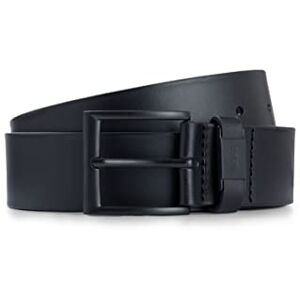 Boss Herr Connio-B Sz40 bälte av italienskt läder med logotyp på slingan, Black1, 120 Boss Herr Connio-B Sz40 bälte av italienskt läder med logotyp på slingan, Black1, 120