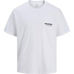 JACK & JONES Jorfold T-shirt för män Ss Crew Neck Tg Pls, Ljus vit, 5XL JACK & JONES Jorfold T-shirt för män Ss Crew Neck Tg Pls, Ljus vit, 5XL