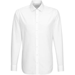Seidensticker Silkesdekal herr affärströja – slim fit – strykfri – Kent krage – långärmad – 100% bomull, Vit, 36 Seidensticker Silkesdekal herr affärströja – slim fit – strykfri – Kent krage – långärmad – 100% bomull, Vit, 36