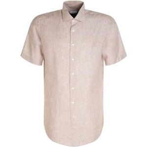 Seidensticker Silkesdekal herr regular fit kortärmad skjorta, sand, 42 SE Seidensticker Silkesdekal herr regular fit kortärmad skjorta, sand, 42 SE