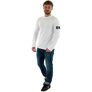 Calvin jeans långärmad t-shirt för män emblem våffla LS Basic, Vitt, XL Calvin jeans långärmad t-shirt för män emblem våffla LS Basic, Vitt, XL