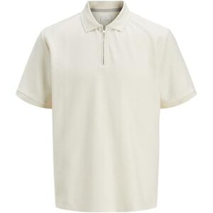JACK & JONES Jprccronnie Ss Zip Polo Noos, Ljus vit, L JACK & JONES Jprccronnie Ss Zip Polo Noos, Ljus vit, L