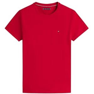 Tommy Hilfiger herr stretch slim fit t-shirt MW0MW10800 S/S t-shirt, röd, M, Röd (medium röd), M Tommy Hilfiger herr stretch slim fit t-shirt MW0MW10800 S/S t-shirt, röd, M, Röd (medium röd), M