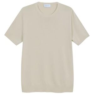Diana Studio Rakad stickad T-shirt, herr, 100% extra förkrympt lätt bomull, korta ärmar, ledig passform, beige, M, Beige, M Diana Studio Rakad stickad T-shirt, herr, 100% extra förkrympt lätt bomull, korta ärmar, ledig passform, beige, M, Beige, M