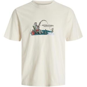 JACK & JONES Jorskull Nature Tee Ss Crew Neck, Antik vit, L JACK & JONES Jorskull Nature Tee Ss Crew Neck, Antik vit, L