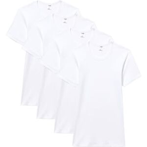 Abanderado Pack Kortärmad T-Shirts Rund Hals Klassisk Bomull 100% Herr x4, Vit, XL Abanderado Pack Kortärmad T-Shirts Rund Hals Klassisk Bomull 100% Herr x4, Vit, XL