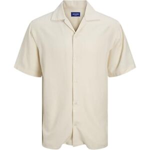 JACK & JONES Jorcabana Varenna Slub Shirt Ss, Antik vit, XXL JACK & JONES Jorcabana Varenna Slub Shirt Ss, Antik vit, XXL