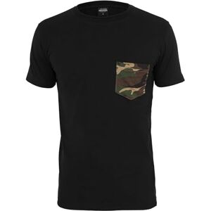 Urban Classics Kortärmad tröja för män kläder Camo Pocket Tee, Blk/Camo, S Urban Classics Kortärmad tröja för män kläder Camo Pocket Tee, Blk/Camo, S