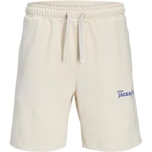 JACK & JONES Jpstgordon Charge Print Sweat Shorts Mid, Antik vit, M JACK & JONES Jpstgordon Charge Print Sweat Shorts Mid, Antik vit, M