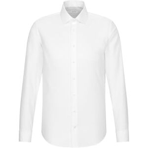 Seidensticker Silkesdekal herr business – skjorta – formad passform – strykfri – Kent krage – långärmad – kuvertmanschett – 100% bomull, Vit (Vit 01), 42 Seidensticker Silkesdekal herr business – skjorta – formad passform – strykfri – Kent krage – långärmad – kuvertmanschett – 100% bomull, Vit (Vit 01), 42