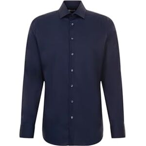 Seidensticker Silkesdekal herr affärströja – formad passform – strykfri – Kent krage – långärmad – 100% bomull, Mörkblå, 42 Seidensticker Silkesdekal herr affärströja – formad passform – strykfri – Kent krage – långärmad – 100% bomull, Mörkblå, 42