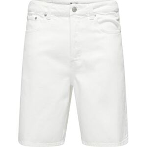 Only & Sons ONSFADE Loose White 1662 PIM DNM shorts, Vit, L Only & Sons ONSFADE Loose White 1662 PIM DNM shorts, Vit, L