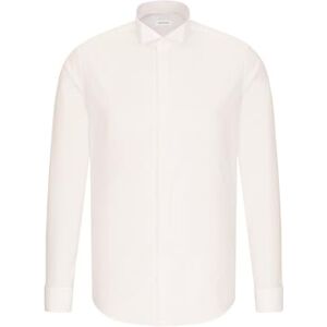 Seidensticker Silkesdekal business skjorta – slim fit – strykfri – George krage – långärmad – kuvertmanschett – 100% bomull, Vit, 42 Seidensticker Silkesdekal business skjorta – slim fit – strykfri – George krage – långärmad – kuvertmanschett – 100% bomull, Vit, 42