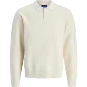 JACK & JONES Jorvesterbro Knit Ls Polo, Havssalt, M JACK & JONES Jorvesterbro Knit Ls Polo, Havssalt, M