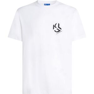 KARL LAGERFELD JEANS , Herr, Vanlig Kortärm Monogram Logo T-Shirt, Vanlig Fit, Vit, S KARL LAGERFELD JEANS , Herr, Vanlig Kortärm Monogram Logo T-Shirt, Vanlig Fit, Vit, S