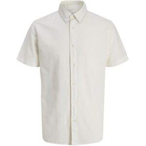 JACK & JONES Jjebreeze Skjorta med linneblandning S/S Sn, Vit, L JACK & JONES Jjebreeze Skjorta med linneblandning S/S Sn, Vit, L