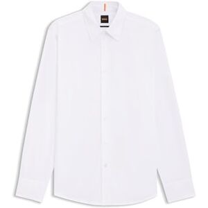 Boss Herr Relegant 6 normal passform skjorta i bomull poplin, Vit 100, XL Boss Herr Relegant 6 normal passform skjorta i bomull poplin, Vit 100, XL