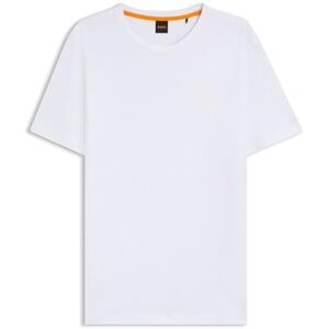 Boss Herr Tales Logo-patch T-shirt i bomullströja, Vitt, L Boss Herr Tales Logo-patch T-shirt i bomullströja, Vitt, L