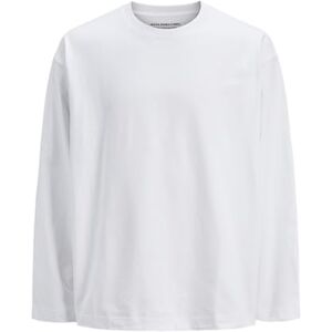 JACK & JONES Jcoblanks Heavy Tee Ls Crew Neck, Ljus vit, S JACK & JONES Jcoblanks Heavy Tee Ls Crew Neck, Ljus vit, S