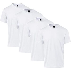 Gildan Herr softstyle CVC kortärmad t-shirt, stil G67000, 4-pack, vit, stor (förpackning med 4) Gildan Herr softstyle CVC kortärmad t-shirt, stil G67000, 4-pack, vit, stor (förpackning med 4)