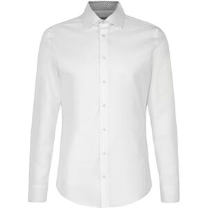 Seidensticker Silkesdekal herr affärströja – smal passform – strykfri – Kent krage – långärmad – lapp – 100% bomull, Vit, 42 Seidensticker Silkesdekal herr affärströja – smal passform – strykfri – Kent krage – långärmad – lapp – 100% bomull, Vit, 42