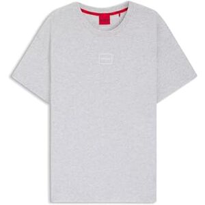 HUGO Herr Laze T-shirt av stretch bomull med logotyptryck, Ljus/Pastel Grey 052, L HUGO Herr Laze T-shirt av stretch bomull med logotyptryck, Ljus/Pastel Grey 052, L