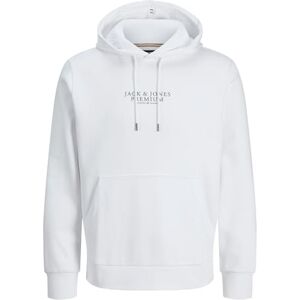 JACK & JONES Herr Jprbluarki Sweat Hood Noos huvtröja, Vit, M JACK & JONES Herr Jprbluarki Sweat Hood Noos huvtröja, Vit, M