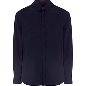 Giorgio Armani Smart Stretch satin fritidsskjorta för män, blå, XS Giorgio Armani Smart Stretch satin fritidsskjorta för män, blå, XS